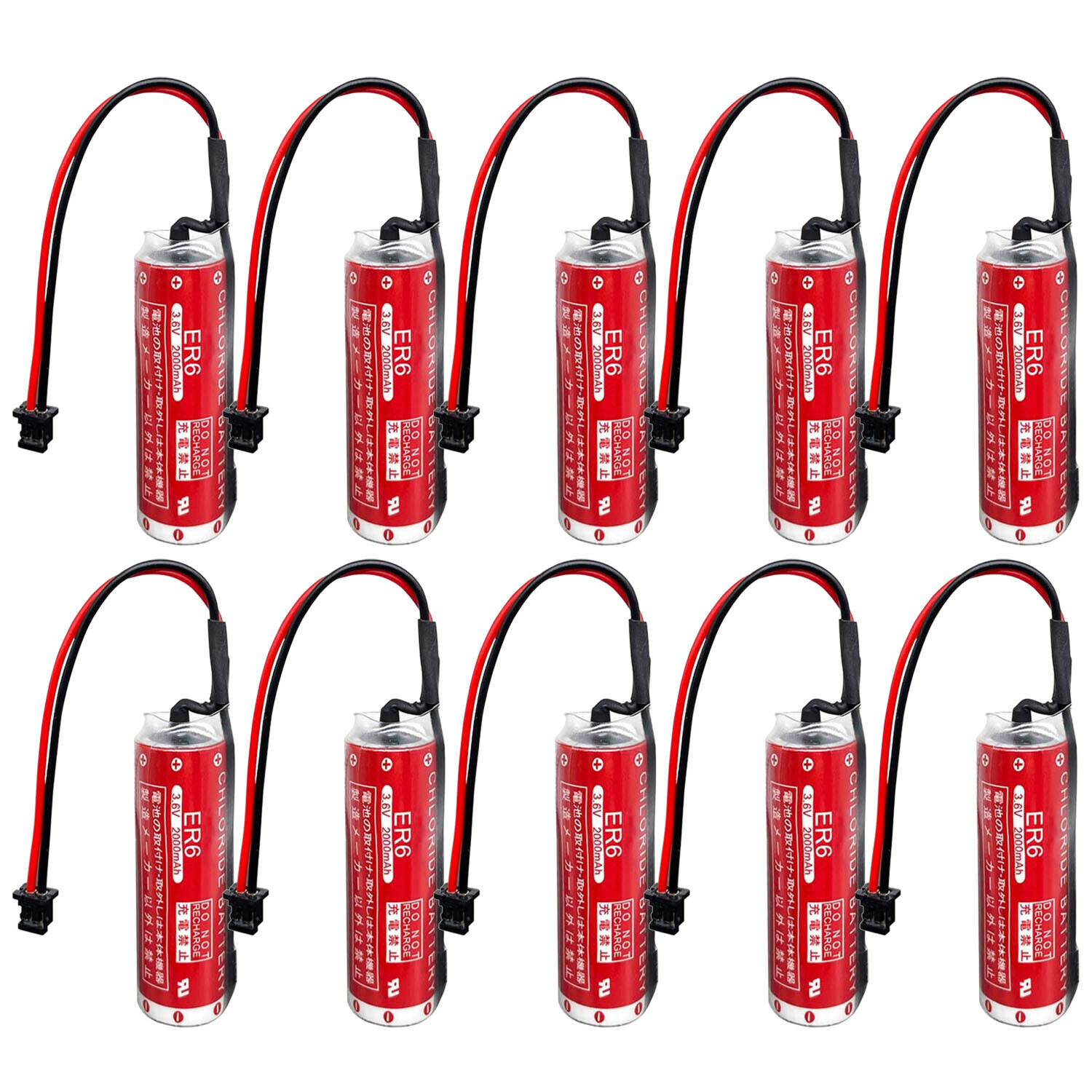 10x ER6/3.6V 2000mAh Battery for ER6 OTC Robot PLC Battery for M70 System New