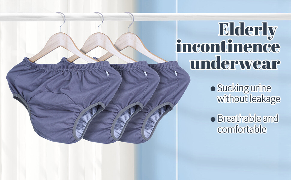 1 Pack Adults Washable Incontinence Underwear Diaper Pants Reusable Leak-proof