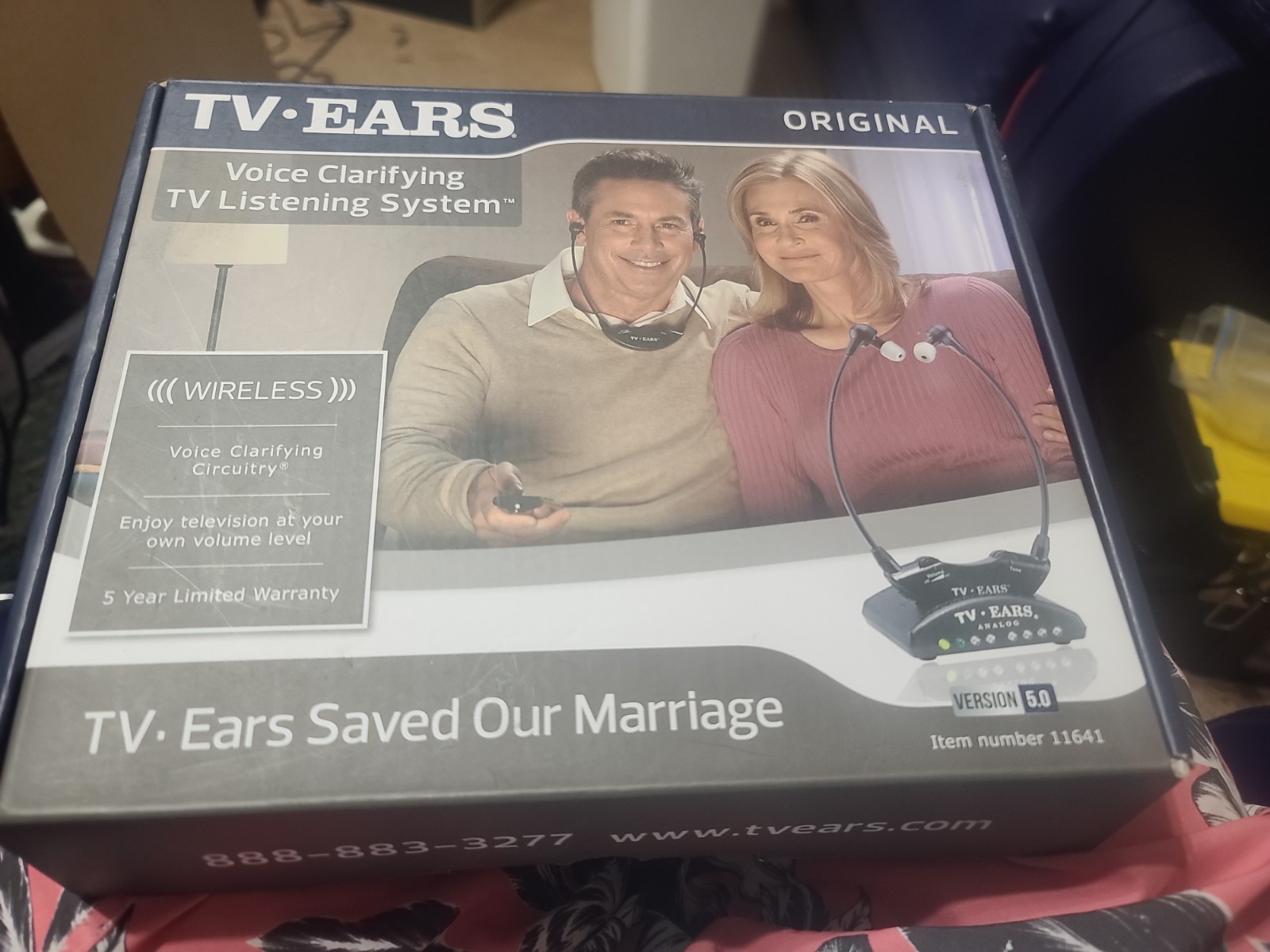 TV Ears Digital Wireless Listening System Voice Clarifying Circultry V5.0 11741