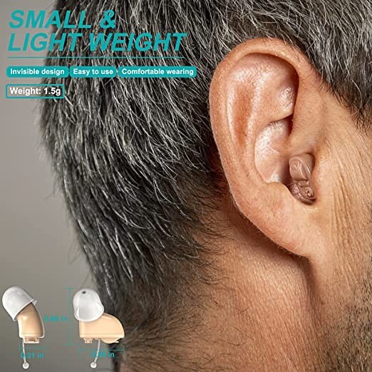 Hearing Amplifier Set Nano Style Small CIC Hearing Device Battery / USA SELLER