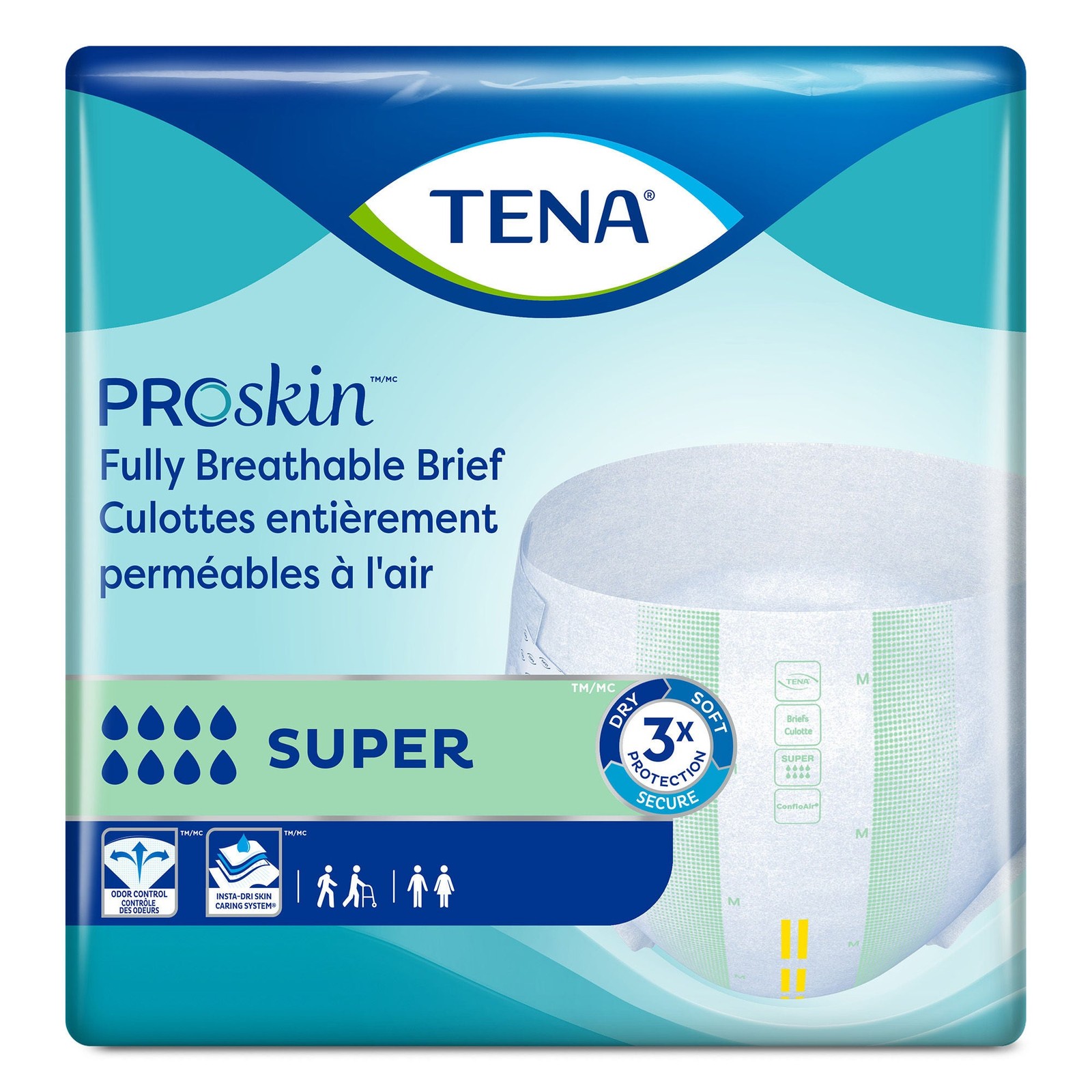 TENA Stretch Super Adult Briefs Heavy Absorbency Bariatric Brief 3XL 61391 32 Ct