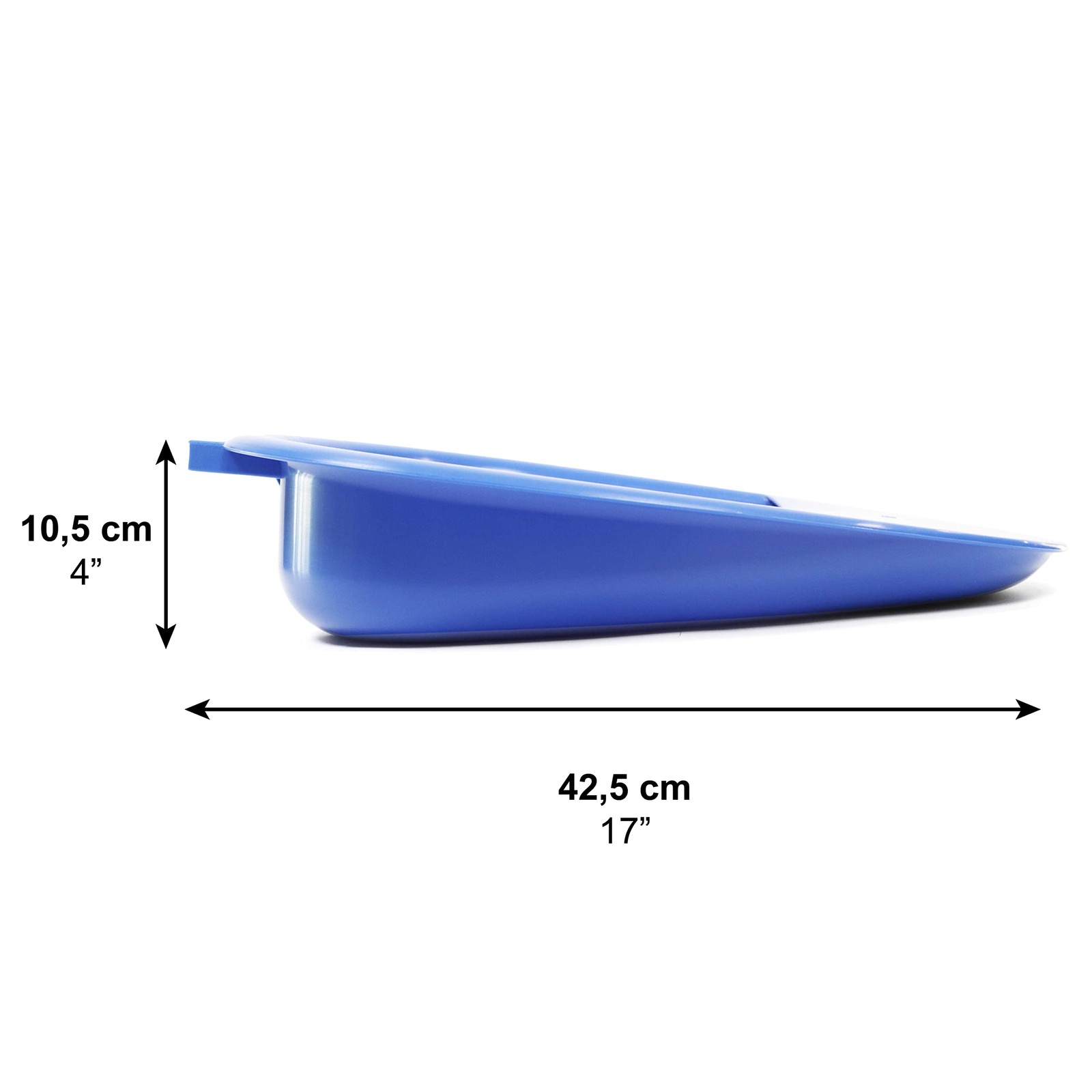 Portable Bed Pan Commode Handle Elderly Handicapped Lightweight Urinal Blue