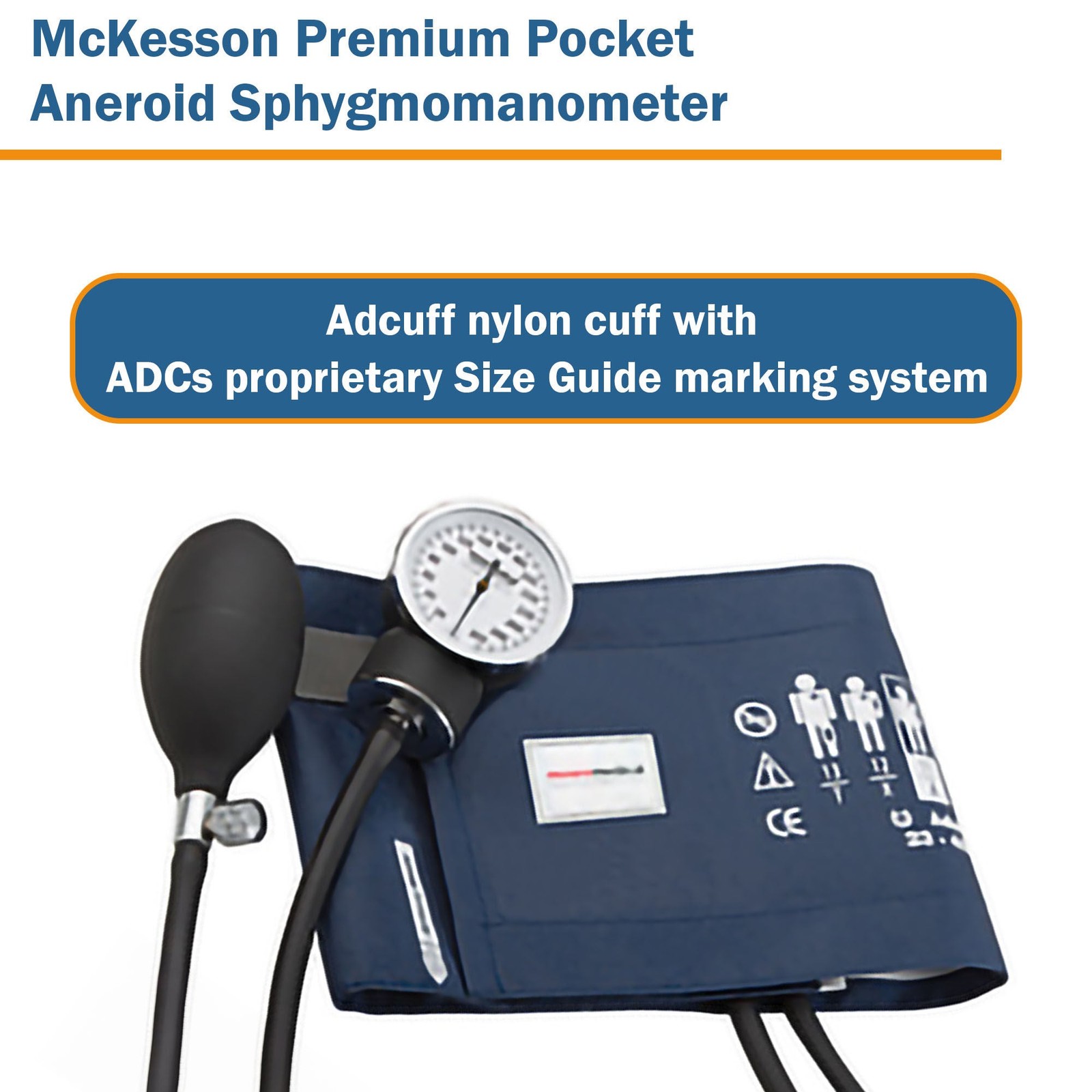 McKesson Premium Adult Cuff Arm Aneroid Sphygmomanometer Unit 12 per Case
