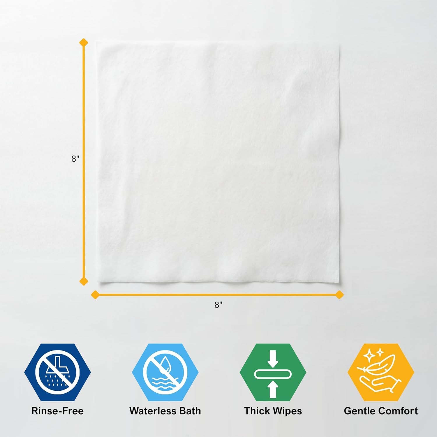 MED PRIDE Hospital Wipes for Bathing, Waterless Rinse Free Bath Wipes for Adults