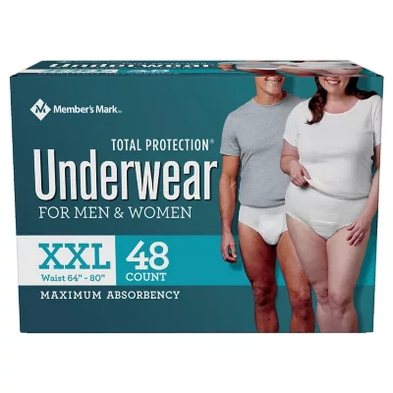 Member’s Mark Total Protection Incontinence Underwear – XXL, 48 ct. | For Men an