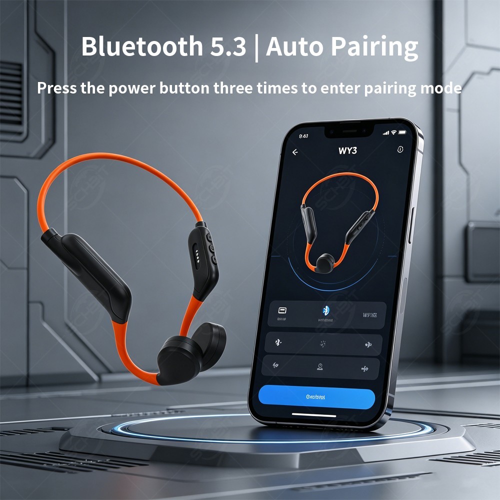 Bluetooth 5.4 bone conduction hearing aid with independent volume control