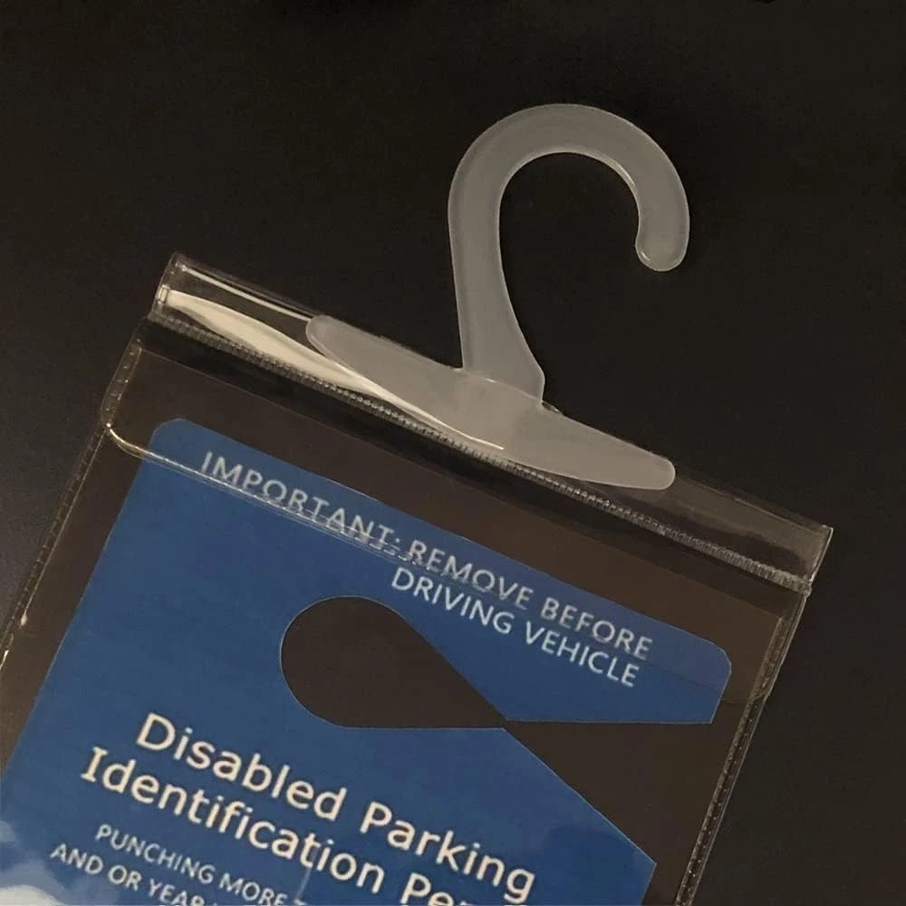 Handicap Placard Holder 2 PCS – High-Quality Transparent Design for Vehicles