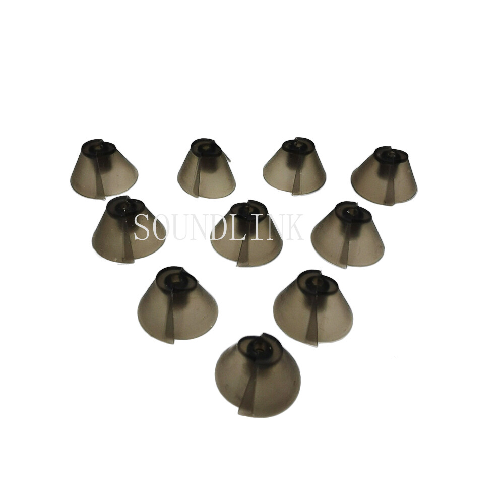 10PCS Open Fitting Hearing Aid Domes Soft Silicone Eartip Replacement （Black）