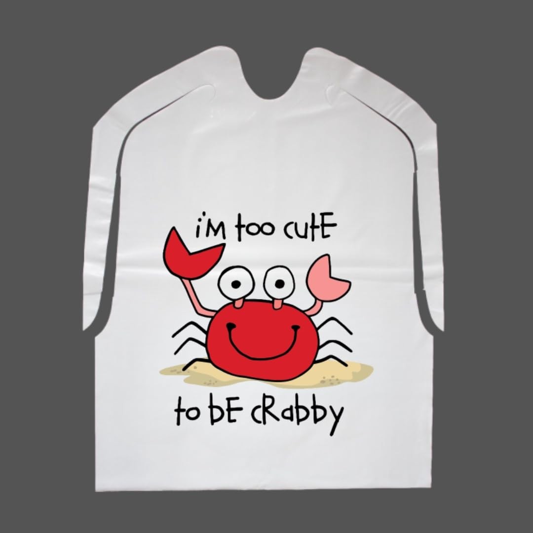 T&T Supply Disposable Adult Crab Lobster Bibs – 25/50/100/200/500 pcs
