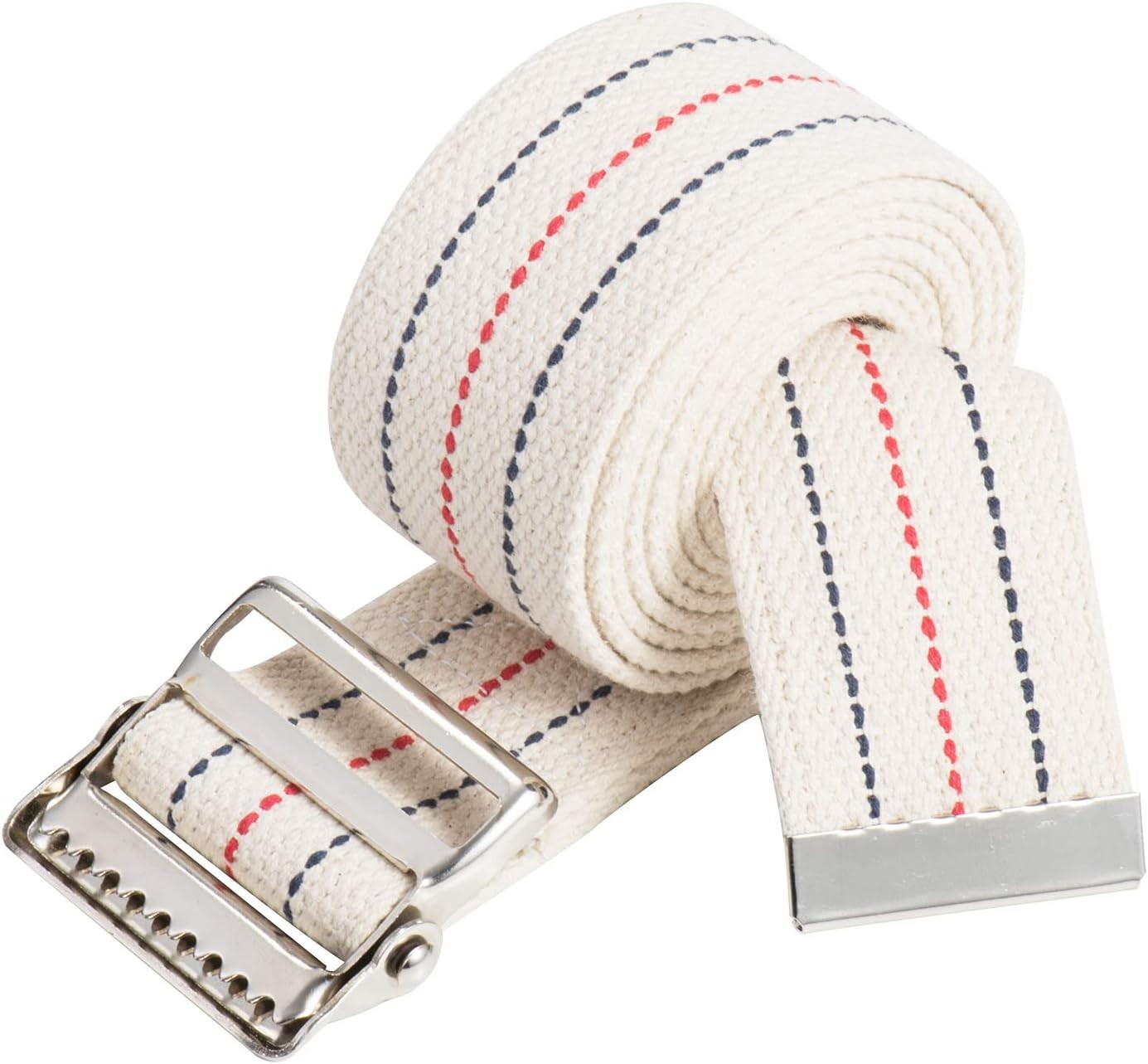 Comfortable 60-Inch Gait Belt in Beige Stripes – Ideal for Nurses and Therapists