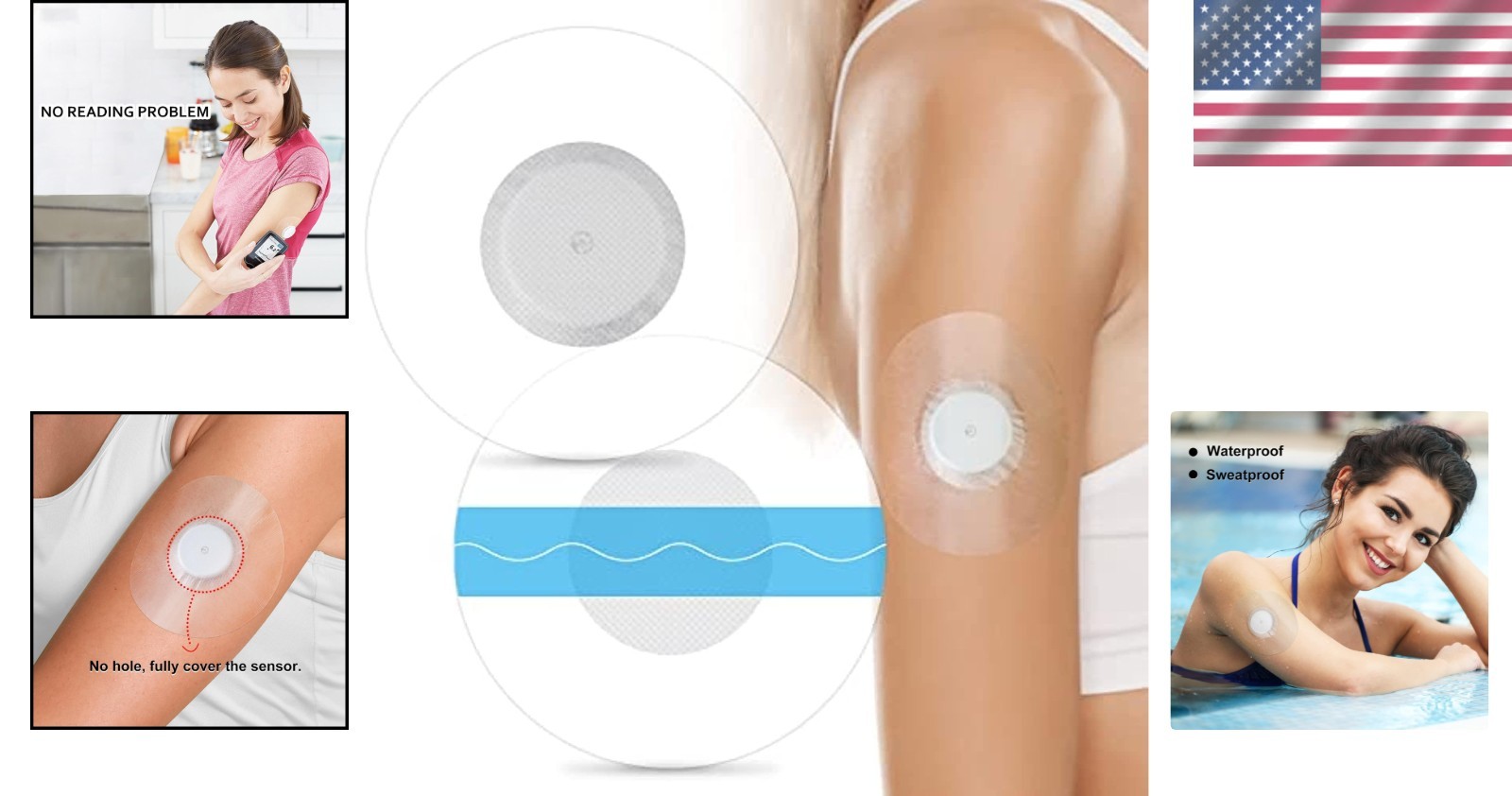 60Pack Libre Sensor Covers Latex-Free Medical Adhesive Patches for Libre 2/3 …