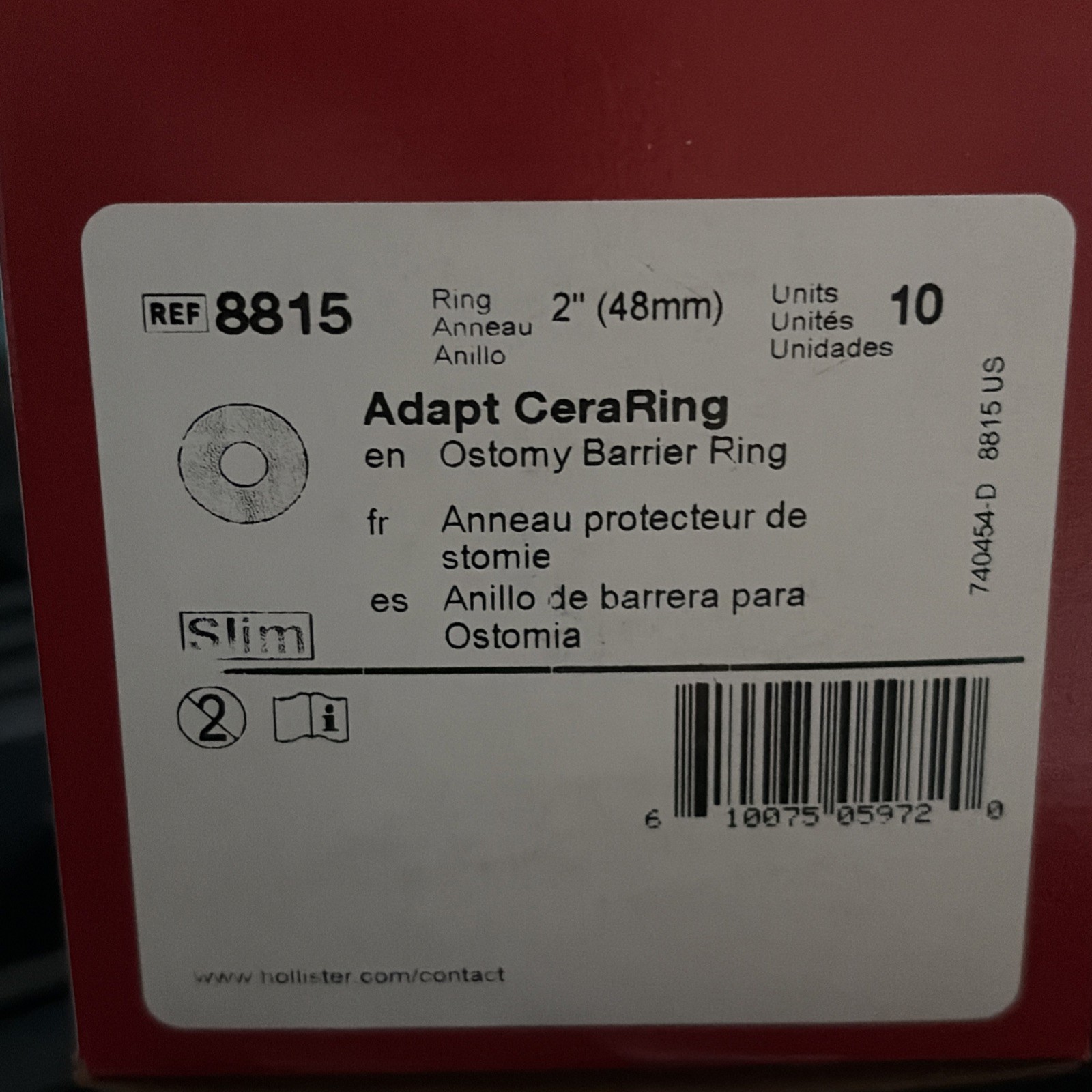 10 Adapt 8815 CeraRing Slim Barrier Ring 2″ 1- Box 9 And 1 Box 10