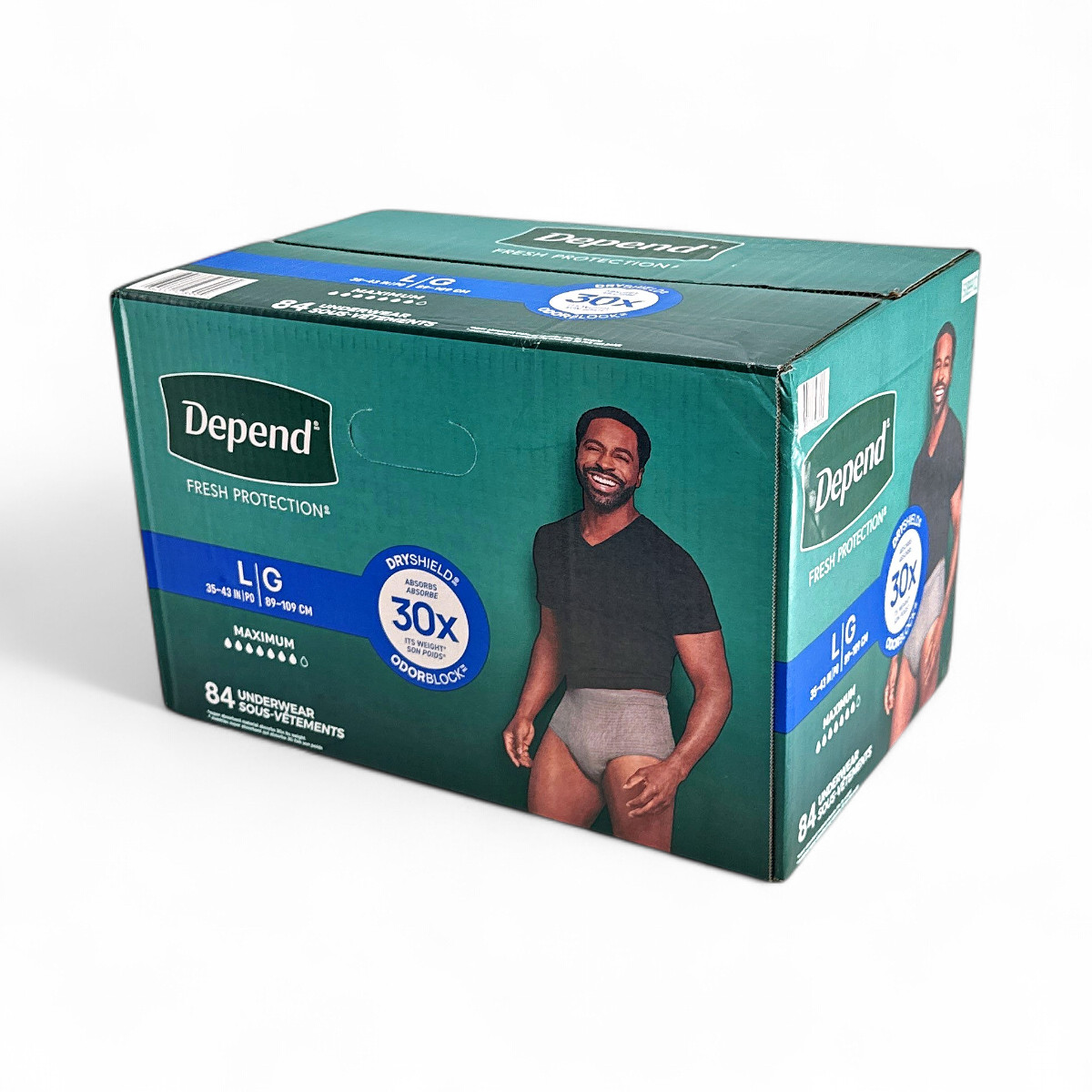 Depend Fresh Protection Adult Incontinence Underwear Men’s Large – 84 Count