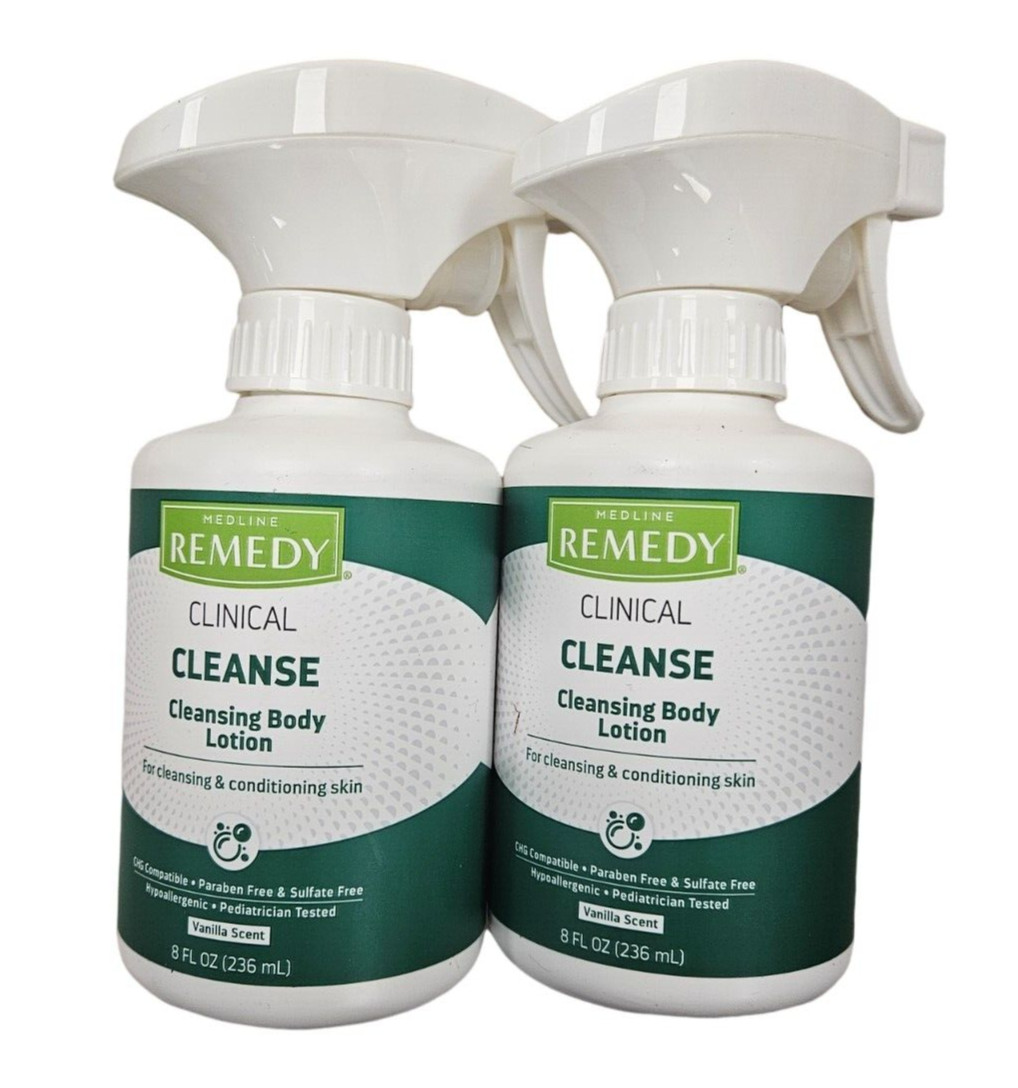 Remedy Clinical CLEANSE Cleansing Body Lotion 8oz Spray Bottle ( 2 pack )