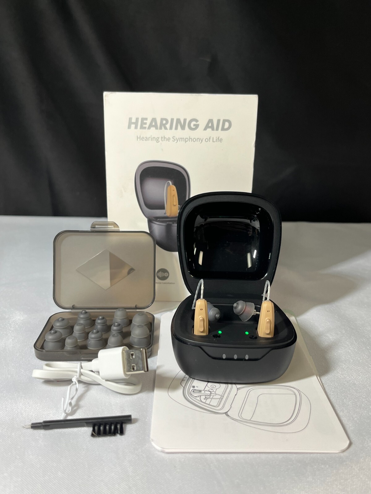 NVBOTY M2231 Beige Rechargeable Auto Noise Cancelling Hearing Aids