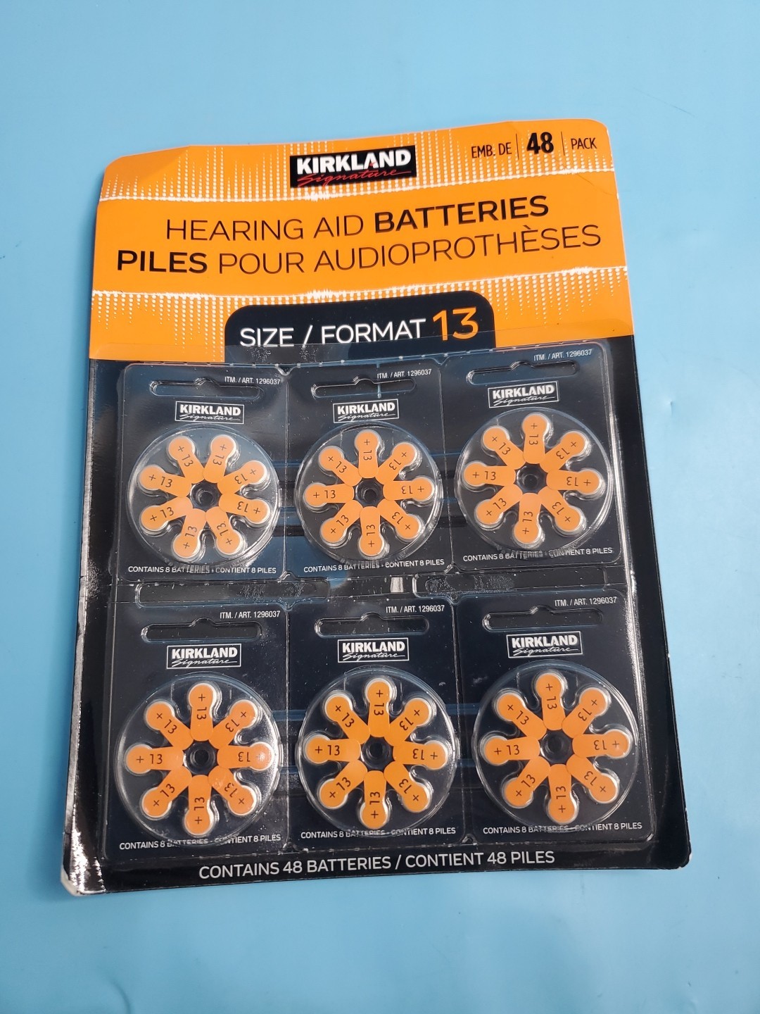 NEW Kirkland Signature Hearing Aid Batteries Size Format 13, 48 Pack .EXP 7/27