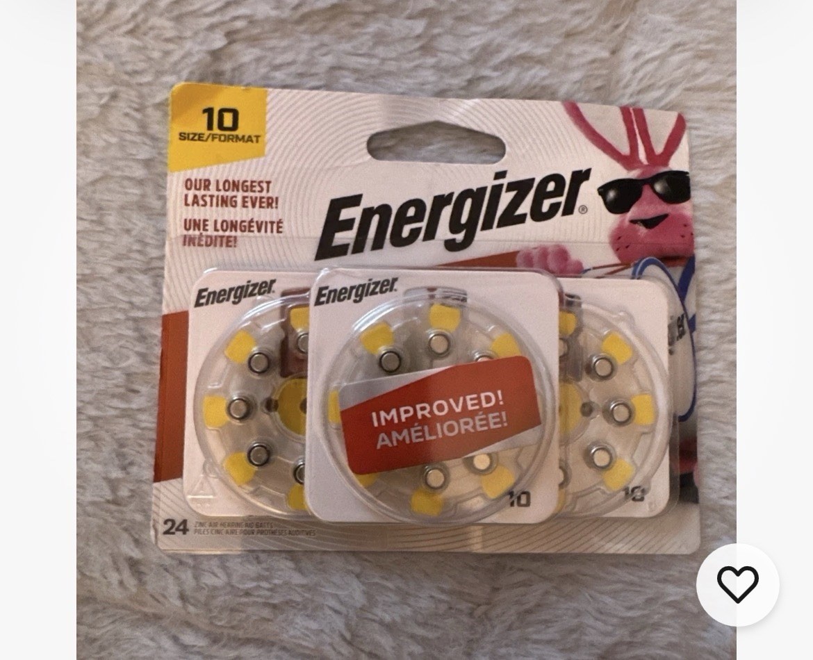 Energizer EZ Turn & Lock+PowerSeal Hearing Aid Batteries, 24-Pack
