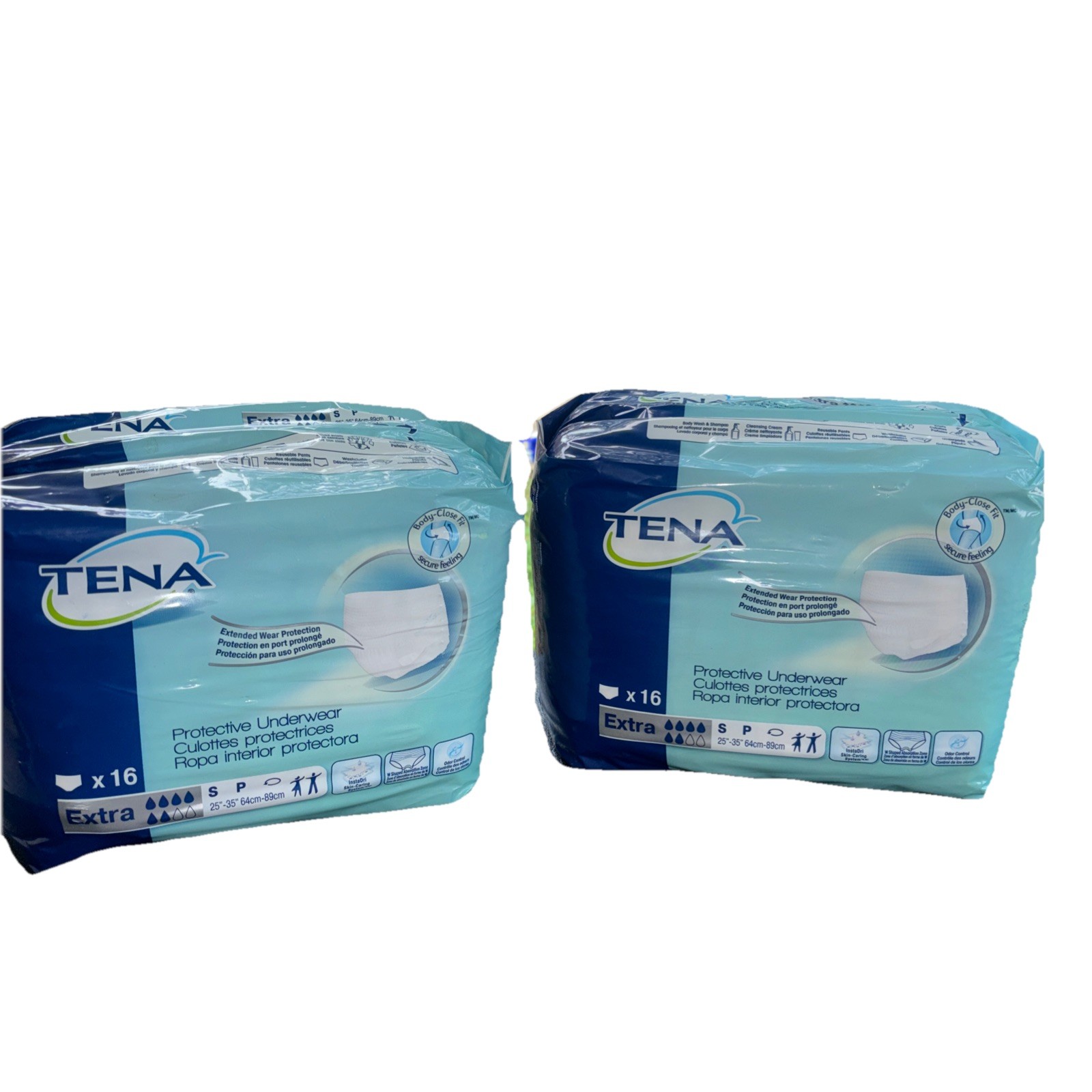 BRAND NEW Tena Protective Underwear Extra Size Small 25″-35″ 2×16 32 Count