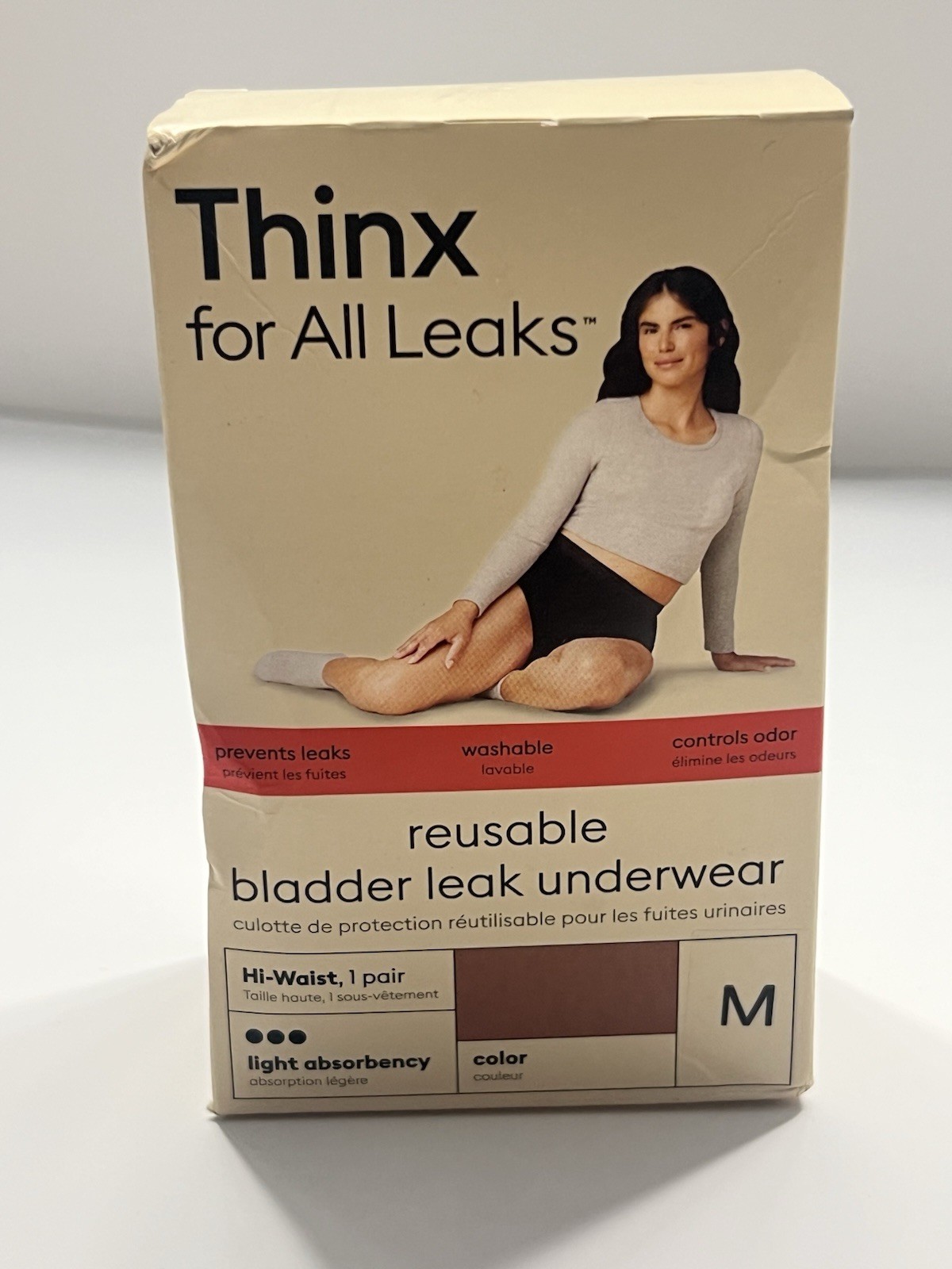 Thinx For All Leaks Light Absorbency Hi-Waist Bladder Leak Underwear Size M
