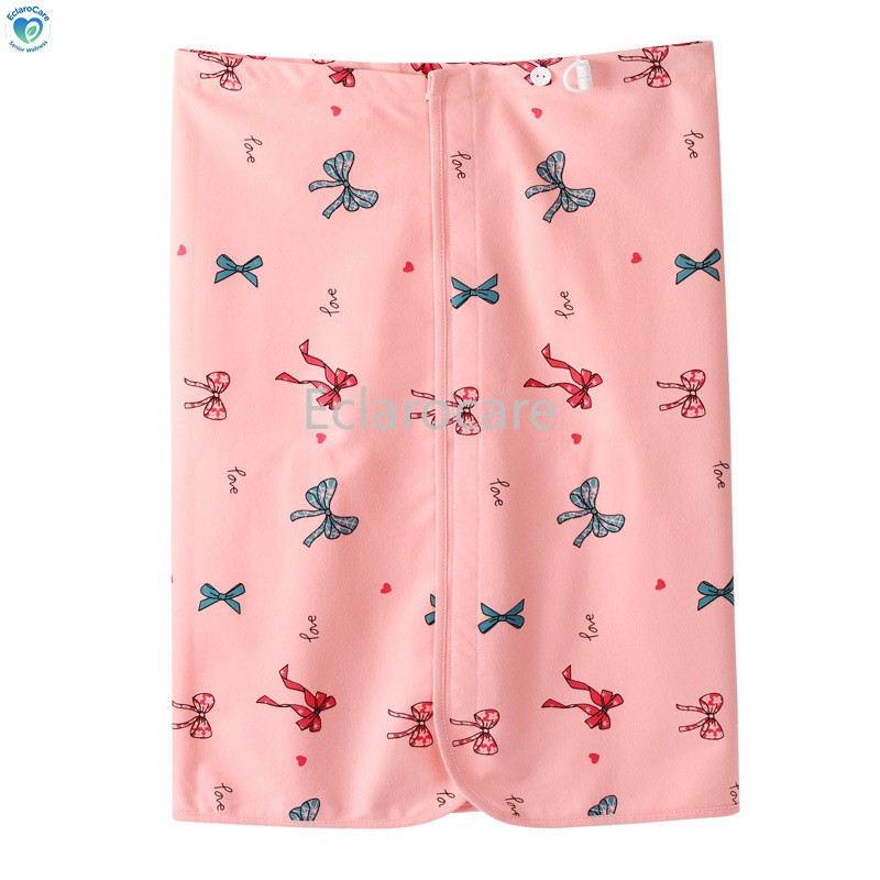 1PC Diaper Skirt Washable Cotton Cloth Wearable Incontinence Bed Pad for Adults