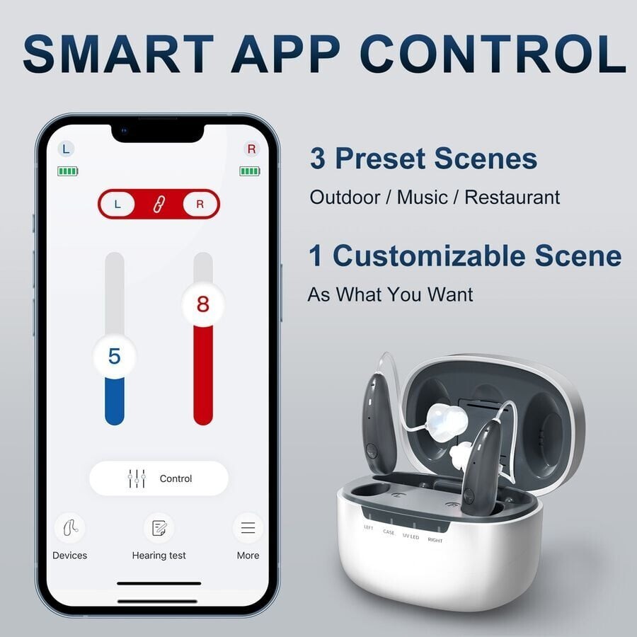 Ceretone Beacon Noise Canceling Bluetooth OTC Hearing Aids