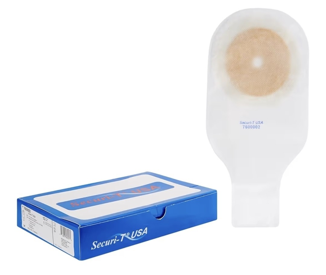 🔥New 7600002 Securi-T USA 90 Ostomy Pouches System Supplies Wipes Film Powder