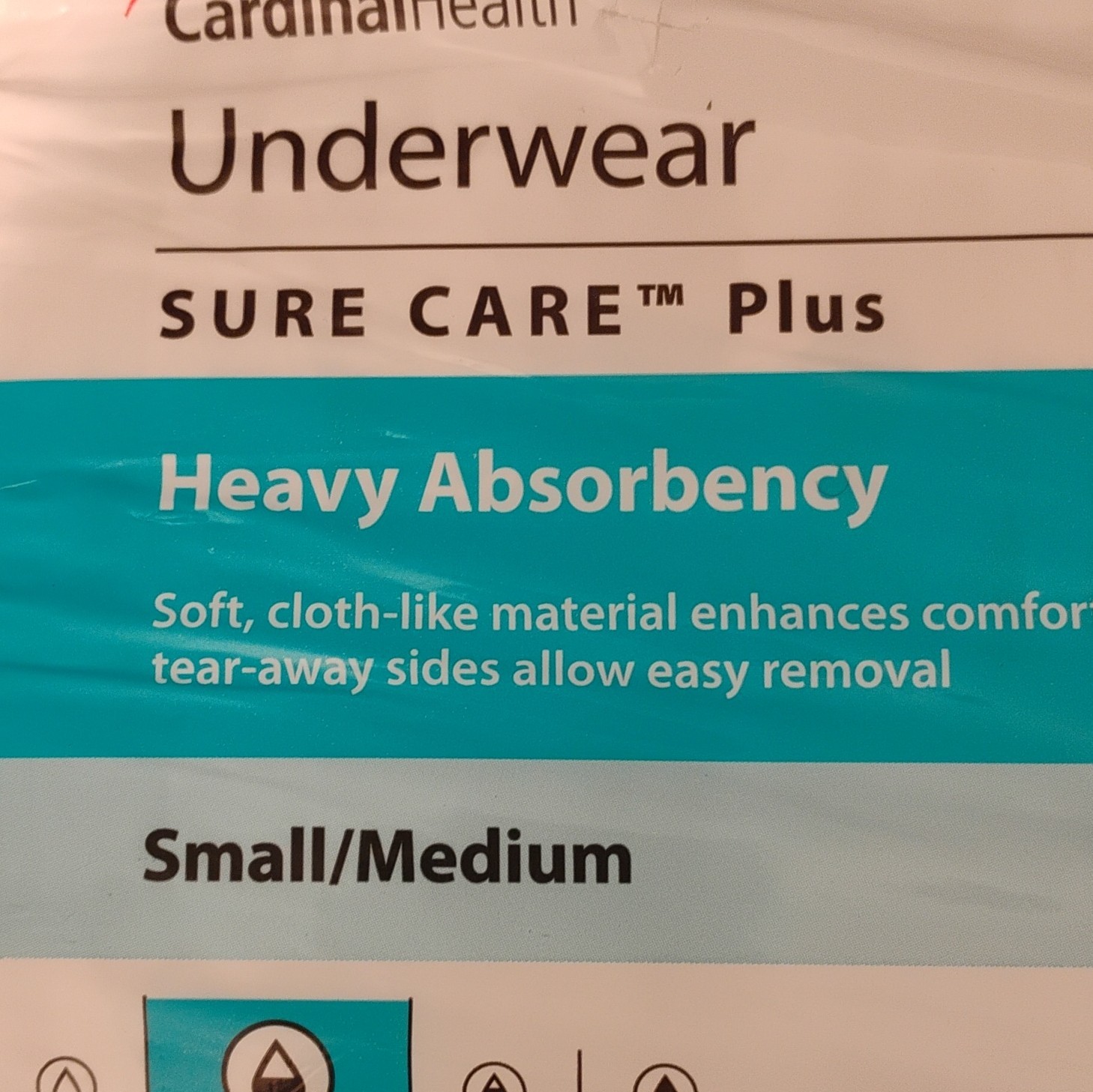 CardinalHealth Sure Care Plus Incontinence Pants Heavy S/M White 20 Ct