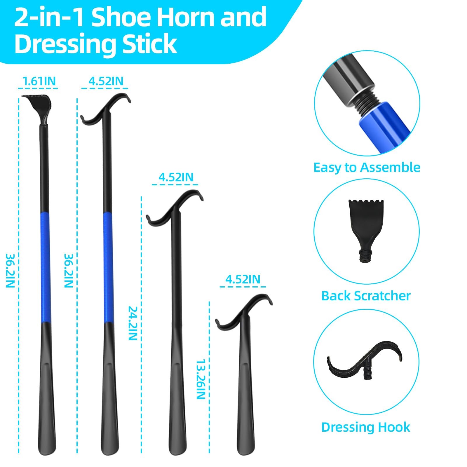 Sock Aids for Putting On Socks, Assistant Device No Bending 3pcs