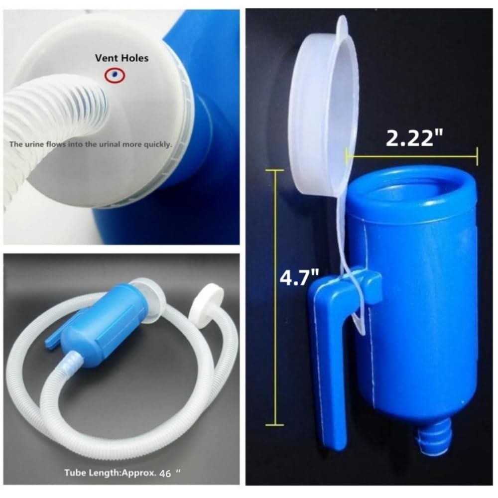 YUMSUM Urinals for Men,YUMSUM Men’s 2000ML Portable Potty with Tube Blue