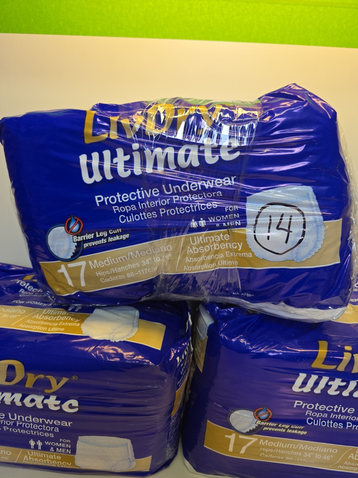 LivDry Ultimate MEDIUM Adult Underwear Diaper women & men 48 Count Incontinence!