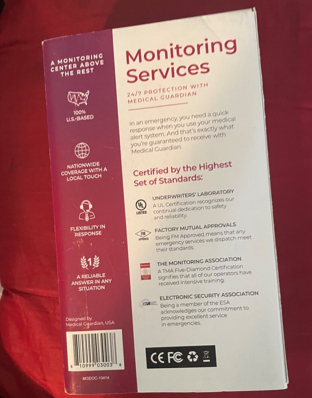Medical Guardian ACTIVE Wearable Mobile Medical Alert System – White NEW