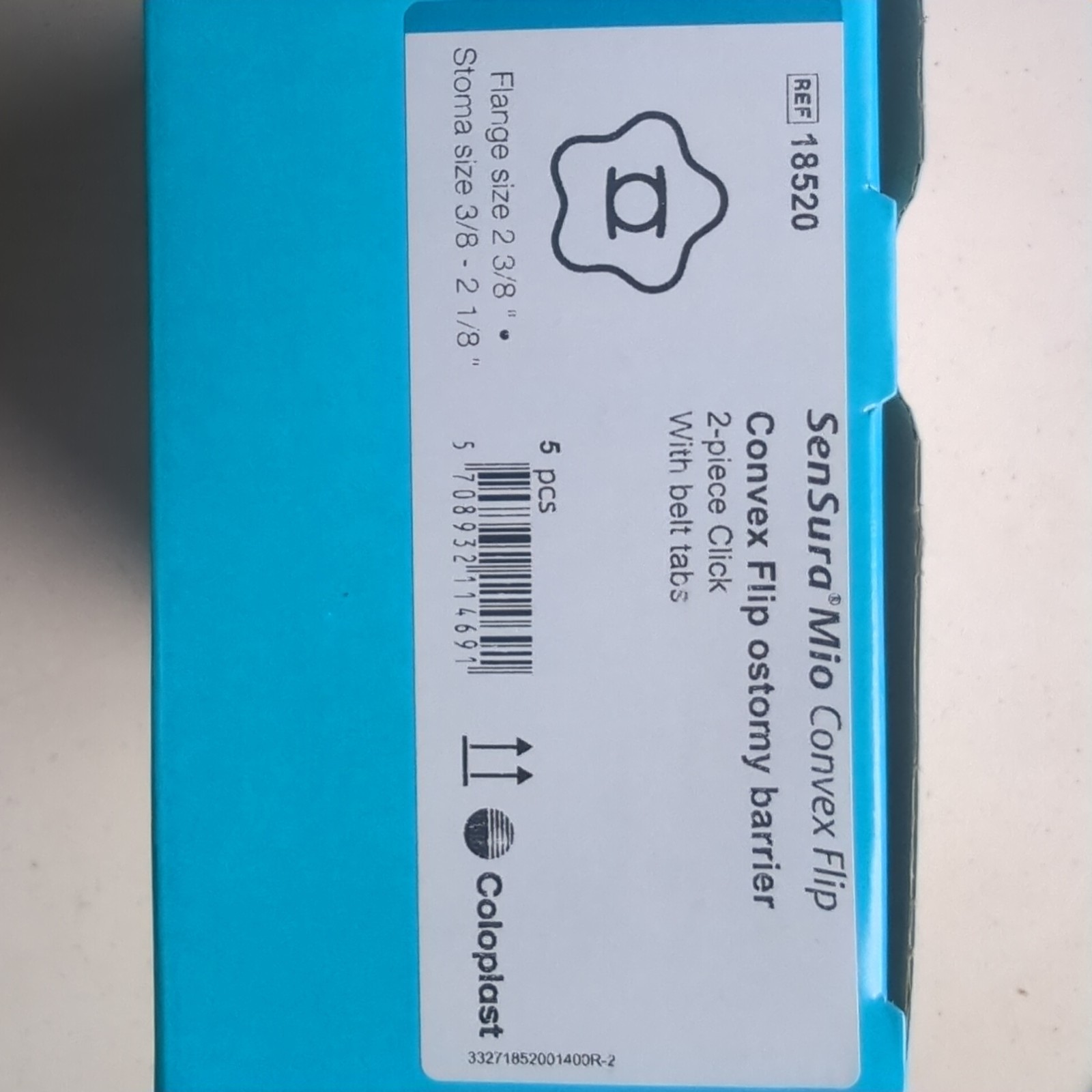 Coloplast 18520 Sensura Mio Ostomy Barrier Blue 60mm