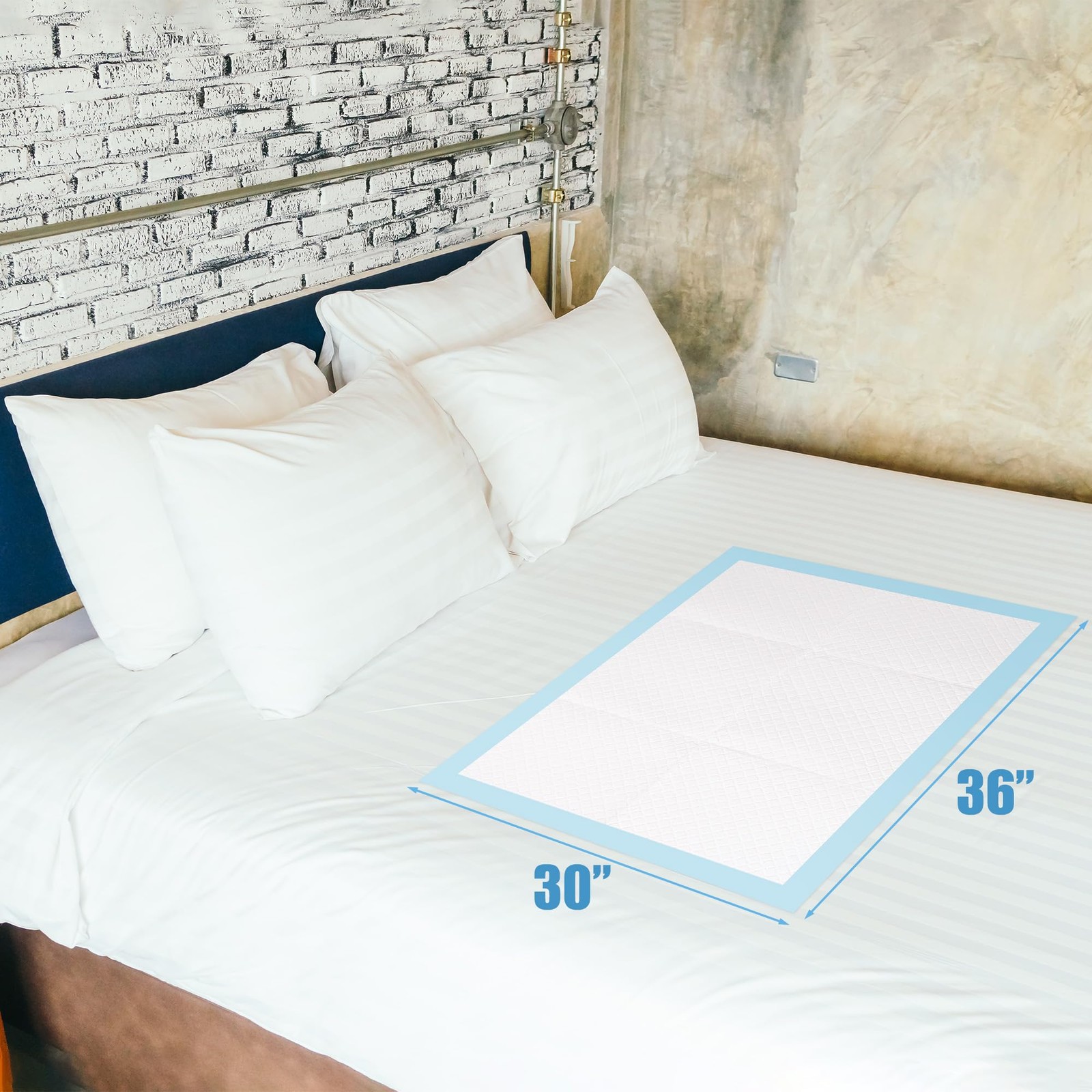 “50-Pack Disposable Adult Bed Pads XXL, Super Absorbent Underpads for Inconti…