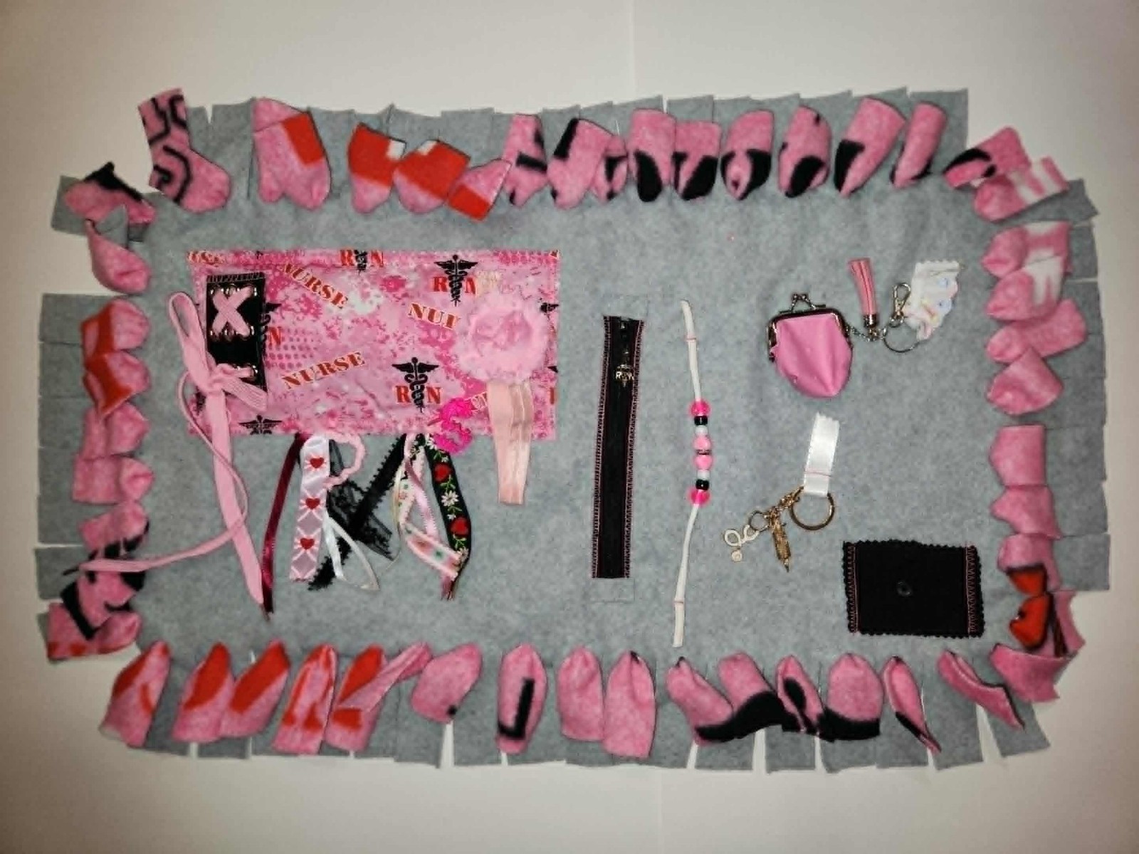 Fleece Fidget Activity Mat for Dementia Patients