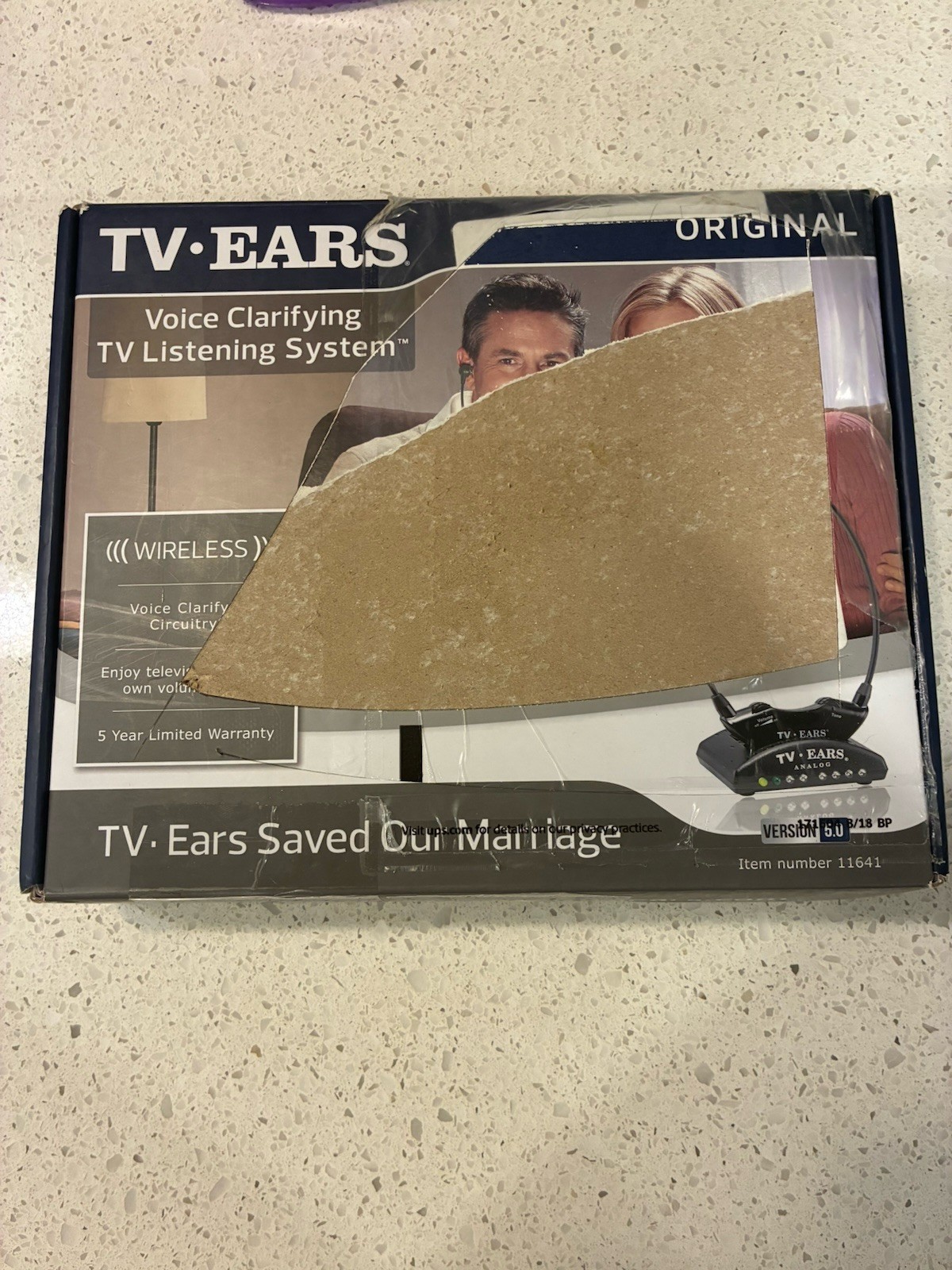 TV Ears Original 5.0 Voice Clarifying TV Listening System Wireless Headset 11641