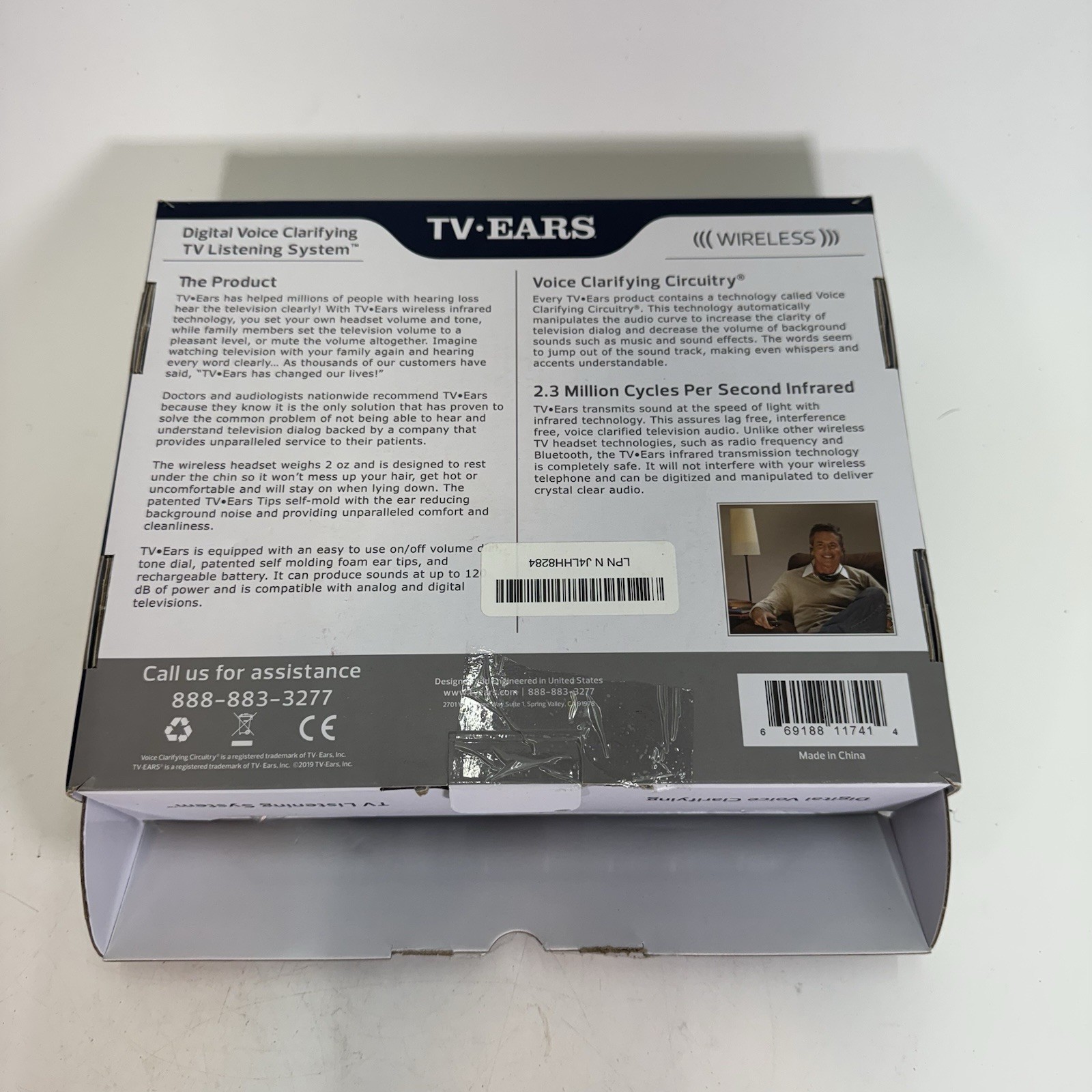 TV Ears 5.0 Wireless Headset System Dual 11741 TV Listening Hearing Assist