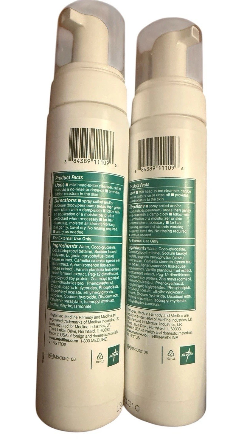 Remedy Phytoplex Hydrating Cleansing Foam, No-rinse Body Wash & Shampo, 8 Fl Oz