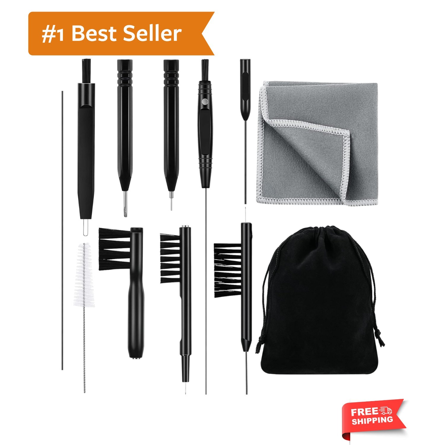 12 Piece Hearing Aid Cleaning Kit – Includes Wax Loop, Magnet, Vent Cleaner &…