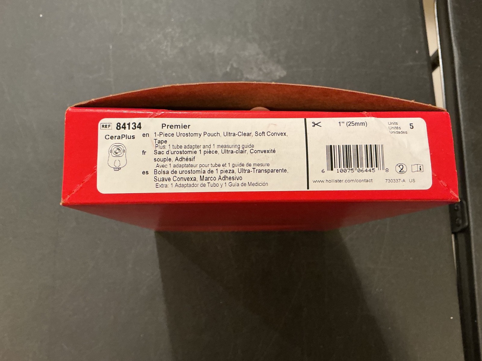 5 (1 box of 5) Hollister 84134 Premier Urostomy Pouch