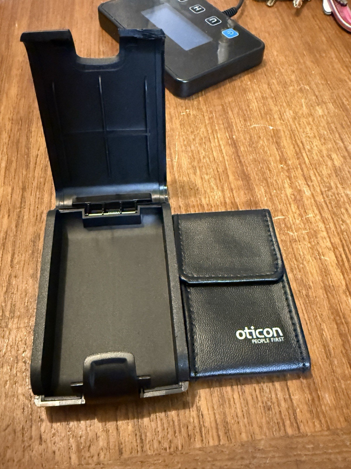 Oticon People First Hearing Aid Hard Case & Soft Case, Cleaning Tool/cloth