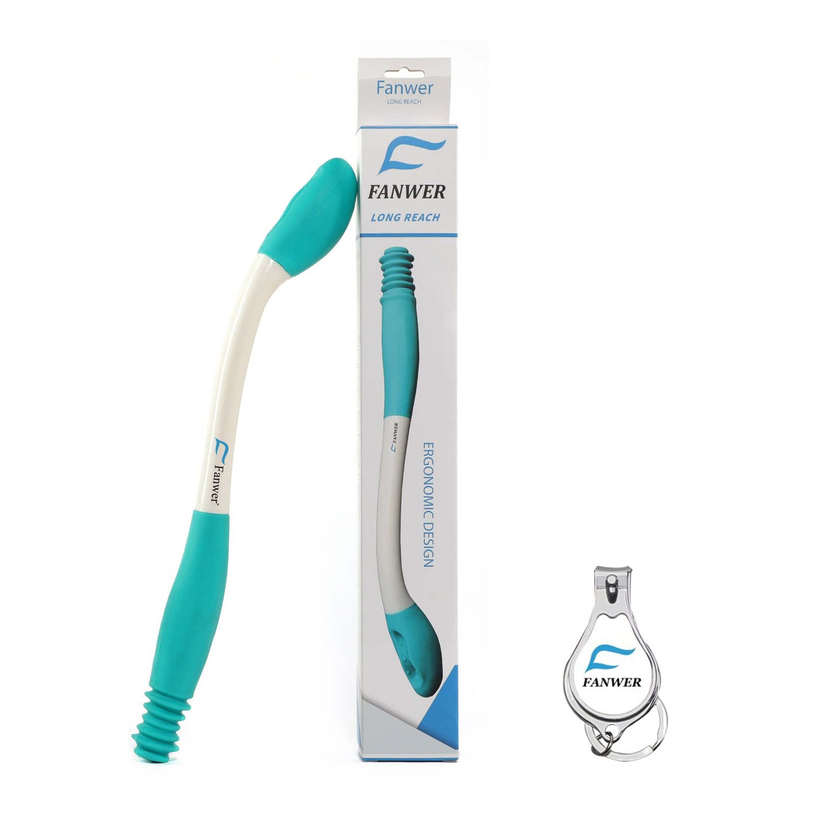 Fanwer Toilet Aids Tools,Long Reach Comfort 1 count (Pack of 1), White