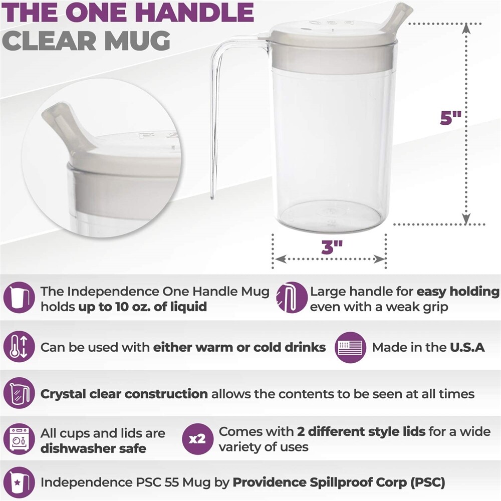 Providence Spillproof Independence 1 Handle Clear Cup