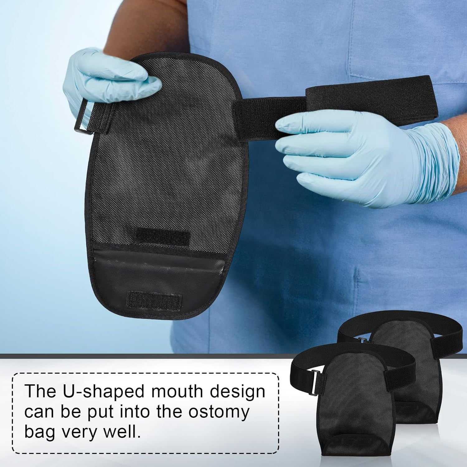 2 Pcs Ostomy Bag Covers with Adjustable Belt Waterproof Ostomy Shower Cover Univ