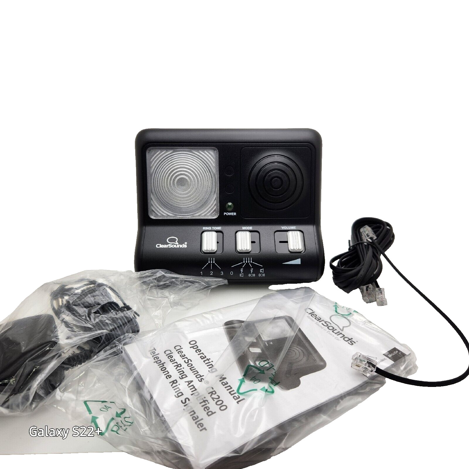 Amplified Telephone Ring Signaler Clear Sounds CR200 Clear Ring NEW