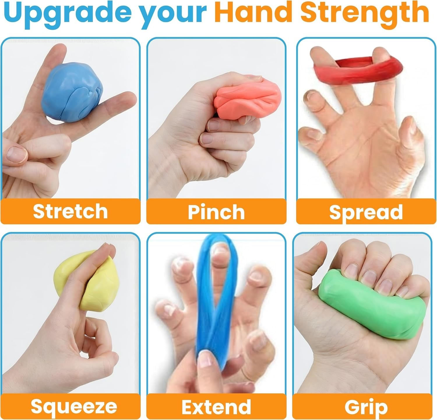 4-Pack Therapy Putty for Teens & Adults – Stress Relief & Hand Strengthening