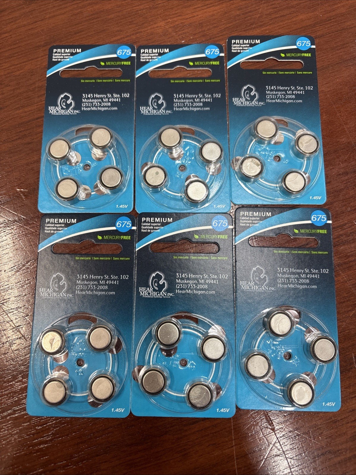 Lot Of Premium Mercury Free Hearing Aid Batteries Size 675