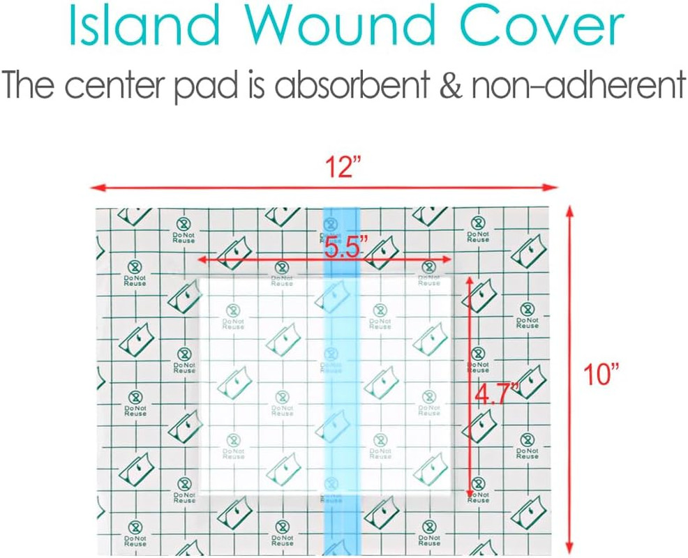 Waterproof Shower Protector | 10×12 Inch Dialysis Catheter Shower Cover Large Ba