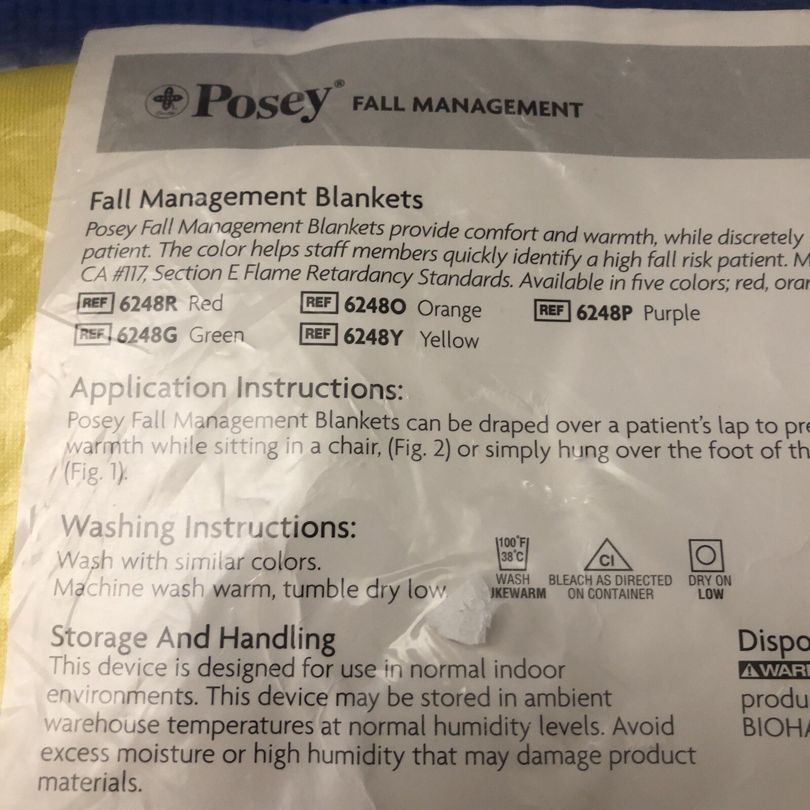 Posey Fall Management Fleece Blanket Yellow 6248y 30×49 New in package