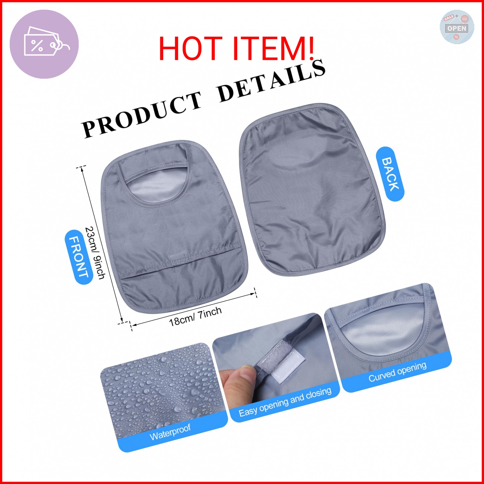 Nuenen 6 Pcs Ostomy Bag Covers Waterproof Ostomy Shower Cover Stretchy Lightweig