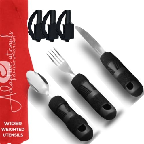Adaptive Eating Utensils Universal Cuff Holder Disability Aid Cutlery 6 PCS